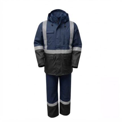 High-Visibility Safety Rain Wear Set – Waterproof Reflective Workwear