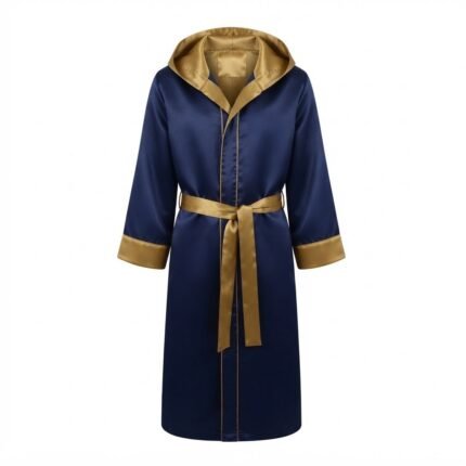 Navy & Gold Martial Arts Robe – Premium Boxing & Martial Arts Training Wear