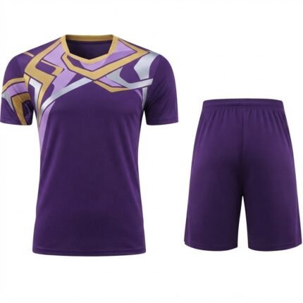 Custom Table Tennis Uniforms | Purple Performance Table Tennis Jersey & Shorts Set